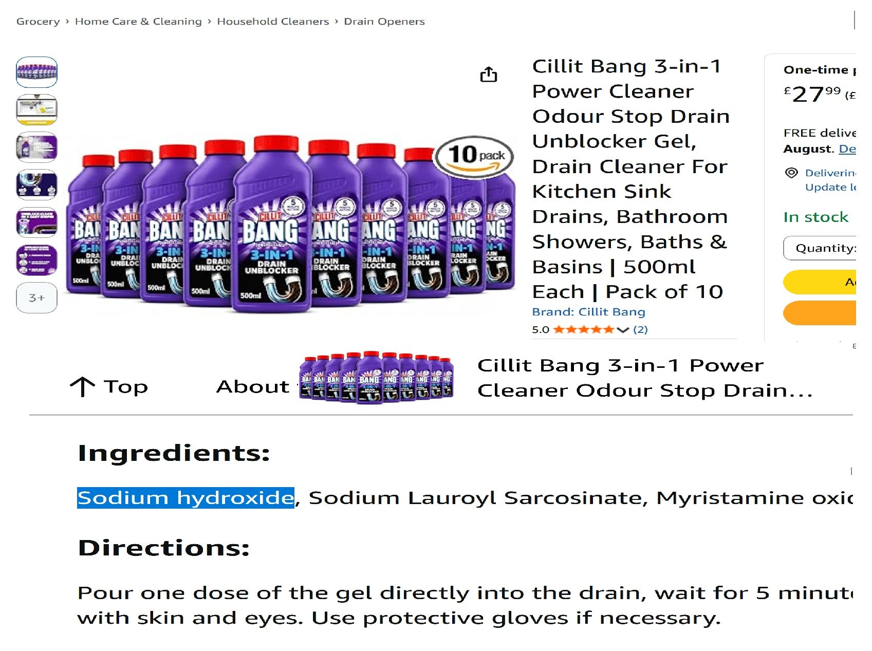 SENSODYNE - Health Effects of Ingredients - List